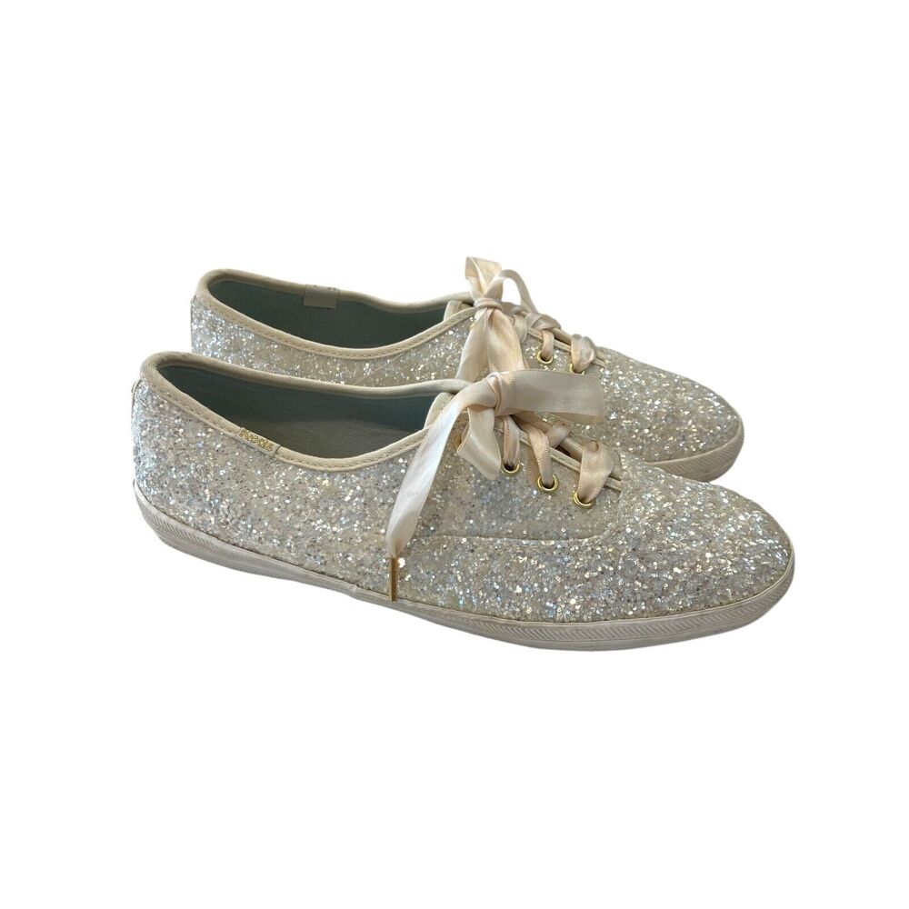Keds‎ X Kate Spade New York Cream Glitter Sneakers Size 7.5